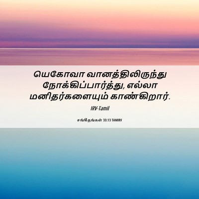 Picture 06 - சங்கீதங்கள் 33:13 TAMIRV - யெகோவா - Bible Verse Picture