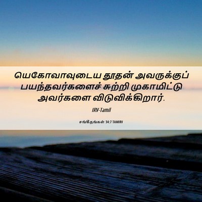 Picture 06 - சங்கீதங்கள் 34:7 TAMIRV - யெகோவாவுடைய தூதன் - Bible Verse Picture
