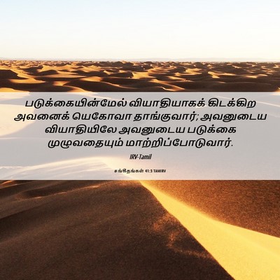 Picture 06 - சங்கீதங்கள் 41:3 TAMIRV - படுக்கையின்மேல் - Bible Verse Picture