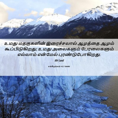 Picture 06 - சங்கீதங்கள் 42:7 TAMIRV - உமது மதகுகளின் - Bible Verse Picture