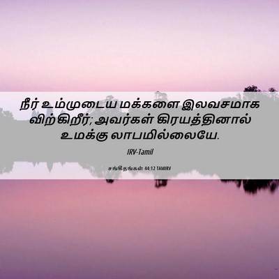 Picture 06 - சங்கீதங்கள் 44:12 TAMIRV - நீர் உம்முடைய - Bible Verse Picture