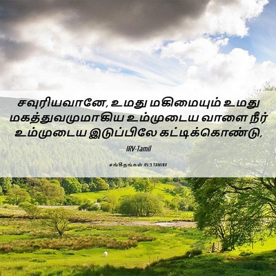 Picture 06 - சங்கீதங்கள் 45:3 TAMIRV - சவுரியவானே, உமது - Bible Verse Picture