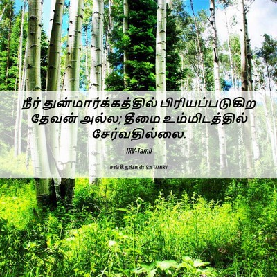Picture 06 - சங்கீதங்கள் 5:4 TAMIRV - நீர் - Bible Verse Picture