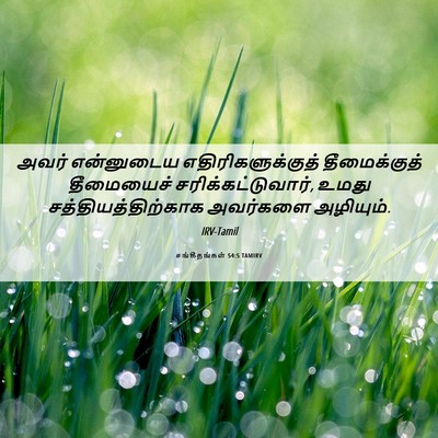 Picture 06 - சங்கீதங்கள் 54:5 TAMIRV - அவர் என்னுடைய - Bible Verse Picture
