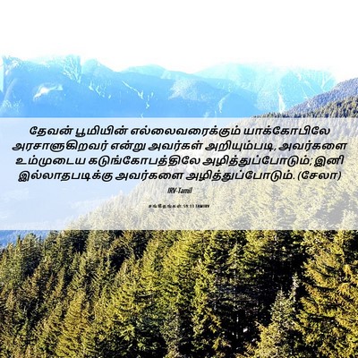 Picture 06 - சங்கீதங்கள் 59:13 TAMIRV - தேவன் பூமியின் - Bible Verse Picture