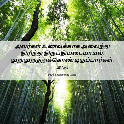 Picture 06 - சங்கீதங்கள் 59:15 TAMIRV - அவர்கள் உணவுக்காக - Bible Verse Picture