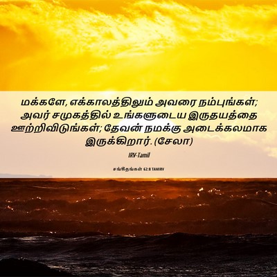 Picture 06 - சங்கீதங்கள் 62:8 TAMIRV - மக்களே, - Bible Verse Picture