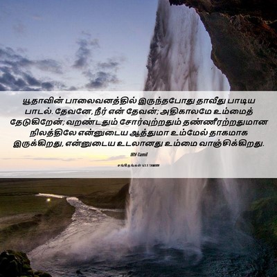 Picture 06 - சங்கீதங்கள் 63:1 TAMIRV - யூதாவின் - Bible Verse Picture