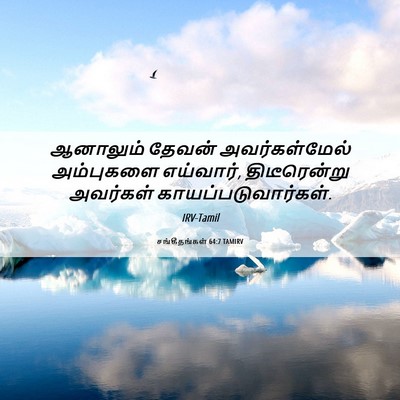 Picture 06 - சங்கீதங்கள் 64:7 TAMIRV - ஆனாலும் தேவன் - Bible Verse Picture