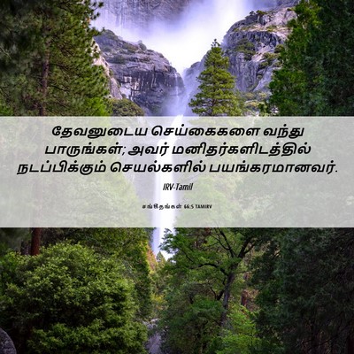 Picture 06 - சங்கீதங்கள் 66:5 TAMIRV - தேவனுடைய - Bible Verse Picture