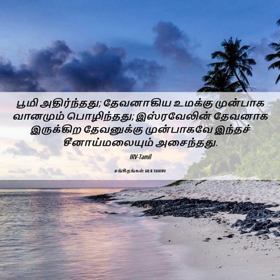Picture 06 - சங்கீதங்கள் 68:8 TAMIRV - பூமி அதிர்ந்தது; - Bible Verse Picture