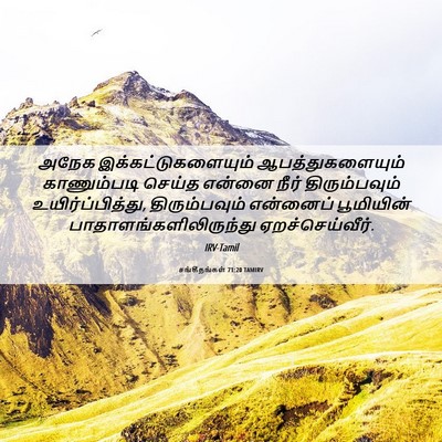 Picture 06 - சங்கீதங்கள் 71:20 TAMIRV - அநேக - Bible Verse Picture