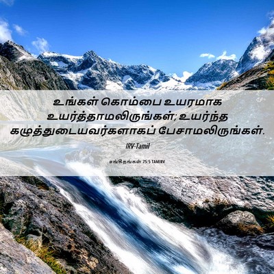 Picture 06 - சங்கீதங்கள் 75:5 TAMIRV - உங்கள் கொம்பை - Bible Verse Picture