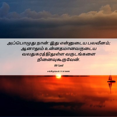 Picture 06 - சங்கீதங்கள் 77:10 TAMIRV - அப்பொழுது நான்: - Bible Verse Picture
