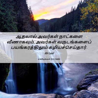 Picture 06 - சங்கீதங்கள் 78:33 TAMIRV - ஆதலால் அவர்கள் - Bible Verse Picture