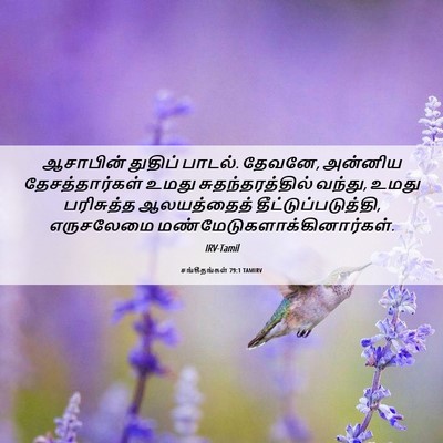 Picture 06 - சங்கீதங்கள் 79:1 TAMIRV - ஆசாபின் துதிப் - Bible Verse Picture