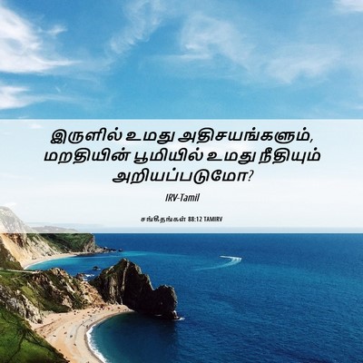 Picture 06 - சங்கீதங்கள் 88:12 TAMIRV - இருளில் உமது - Bible Verse Picture