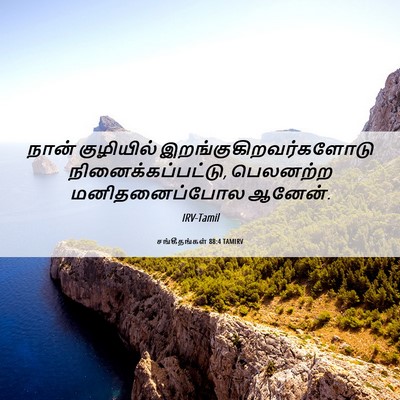 Picture 06 - சங்கீதங்கள் 88:4 TAMIRV - நான் குழியில் - Bible Verse Picture