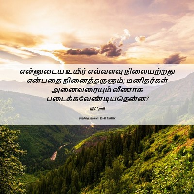 Picture 06 - சங்கீதங்கள் 89:47 TAMIRV - என்னுடைய உயிர் - Bible Verse Picture