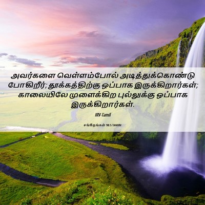 Picture 06 - சங்கீதங்கள் 90:5 TAMIRV - அவர்களை - Bible Verse Picture