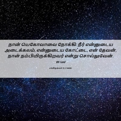 Picture 06 - சங்கீதங்கள் 91:2 TAMIRV - நான் யெகோவாவை - Bible Verse Picture