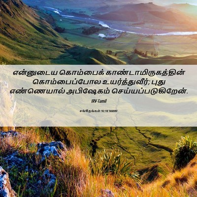 Picture 06 - சங்கீதங்கள் 92:10 TAMIRV - என்னுடைய கொம்பைக் - Bible Verse Picture