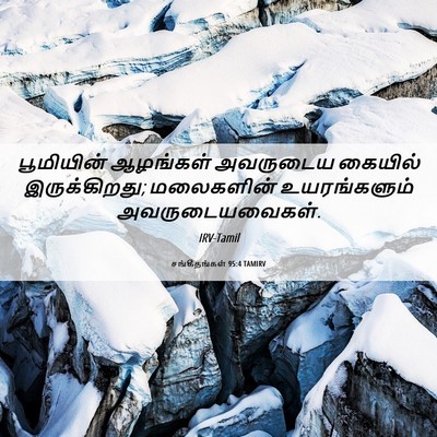 Picture 06 - சங்கீதங்கள் 95:4 TAMIRV - பூமியின் ஆழங்கள் - Bible Verse Picture