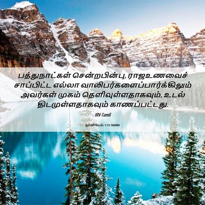 Picture 06 - தானியேல் 1:15 TAMIRV - பத்துநாட்கள் - Bible Verse Picture