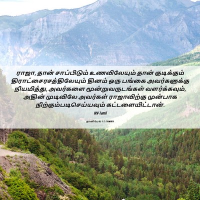 Picture 06 - தானியேல் 1:5 TAMIRV - ராஜா, தான் - Bible Verse Picture