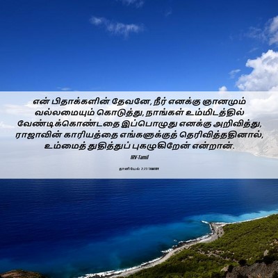 Picture 06 - தானியேல் 2:23 TAMIRV - என் பிதாக்களின் - Bible Verse Picture