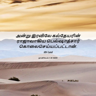 Picture 06 - தானியேல் 5:30 TAMIRV - அன்று இரவிலே - Bible Verse Picture