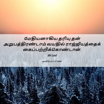 Picture 06 - தானியேல் 5:31 TAMIRV - மேதியனாகிய தரியு - Bible Verse Picture
