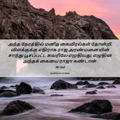 Picture 06 - தானியேல் 5:5 TAMIRV - அந்த நேரத்தில் - Bible Verse Picture