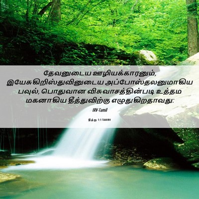 Picture 06 - தீத்து 1:1 TAMIRV - தேவனுடைய - Bible Verse Picture
