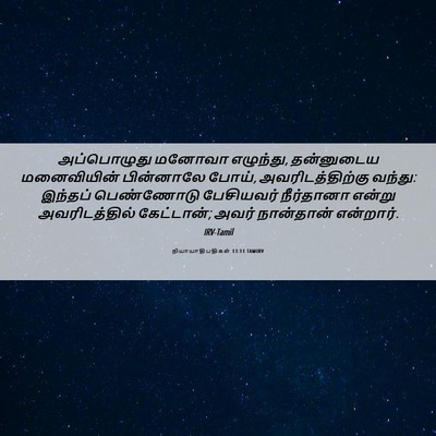Picture 06 - நியாயாதிபதிகள் 13:11 TAMIRV - அப்பொழுது மனோவா - Bible Verse Picture