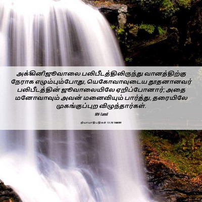 Picture 06 - நியாயாதிபதிகள் 13:20 TAMIRV - அக்கினிஜூவாலை - Bible Verse Picture