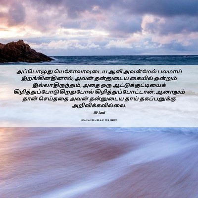 Picture 06 - நியாயாதிபதிகள் 14:6 TAMIRV - அப்பொழுது - Bible Verse Picture