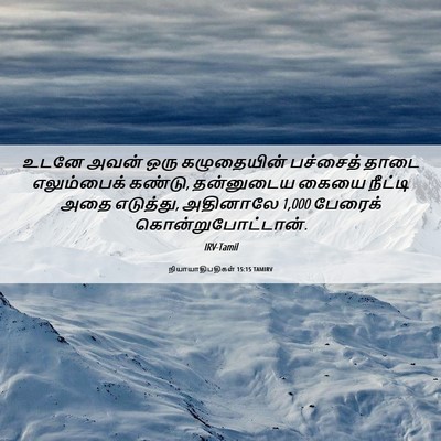 Picture 06 - நியாயாதிபதிகள் 15:15 TAMIRV - உடனே அவன் ஒரு - Bible Verse Picture
