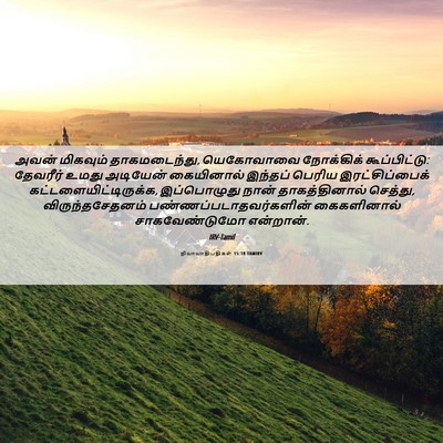 Picture 06 - நியாயாதிபதிகள் 15:18 TAMIRV - அவன் மிகவும் - Bible Verse Picture