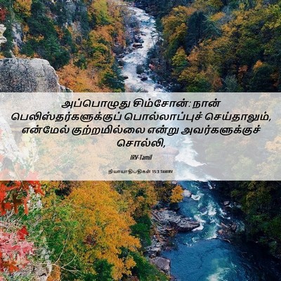 Picture 06 - நியாயாதிபதிகள் 15:3 TAMIRV - அப்பொழுது - Bible Verse Picture