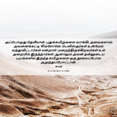 Picture 06 - நியாயாதிபதிகள் 16:12 TAMIRV - அப்பொழுது - Bible Verse Picture