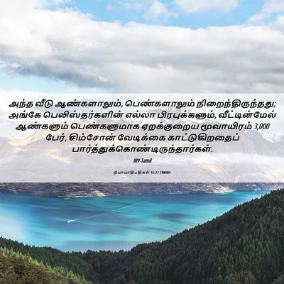 Picture 06 - நியாயாதிபதிகள் 16:27 TAMIRV - அந்த வீடு - Bible Verse Picture