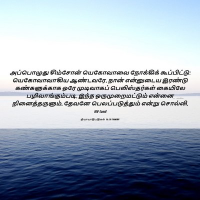 Picture 06 - நியாயாதிபதிகள் 16:28 TAMIRV - அப்பொழுது - Bible Verse Picture