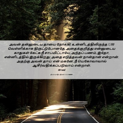 Picture 06 - நியாயாதிபதிகள் 17:2 TAMIRV - அவன் தன்னுடைய - Bible Verse Picture