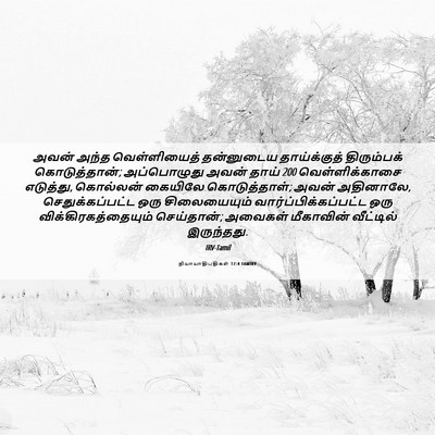 Picture 06 - நியாயாதிபதிகள் 17:4 TAMIRV - அவன் அந்த - Bible Verse Picture