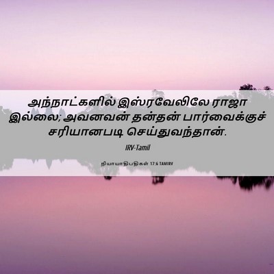 Picture 06 - நியாயாதிபதிகள் 17:6 TAMIRV - அந்நாட்களில் - Bible Verse Picture
