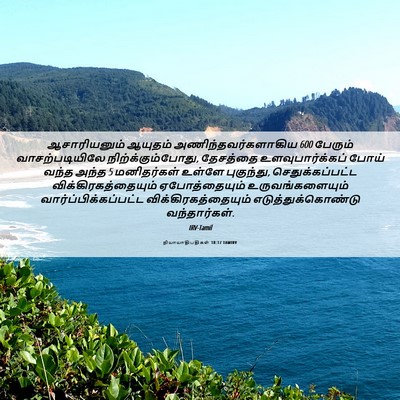 Picture 06 - நியாயாதிபதிகள் 18:17 TAMIRV - ஆசாரியனும் ஆயுதம் - Bible Verse Picture