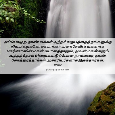 Picture 06 - நியாயாதிபதிகள் 18:30 TAMIRV - அப்பொழுது தாண் - Bible Verse Picture
