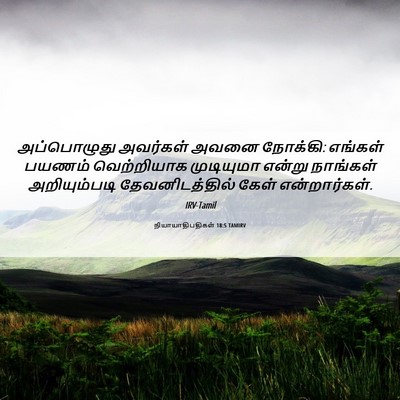 Picture 06 - நியாயாதிபதிகள் 18:5 TAMIRV - அப்பொழுது அவர்கள் - Bible Verse Picture