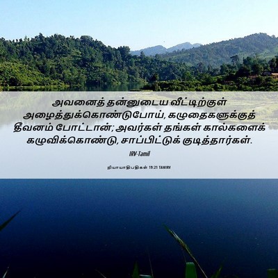 Picture 06 - நியாயாதிபதிகள் 19:21 TAMIRV - அவனைத் தன்னுடைய - Bible Verse Picture